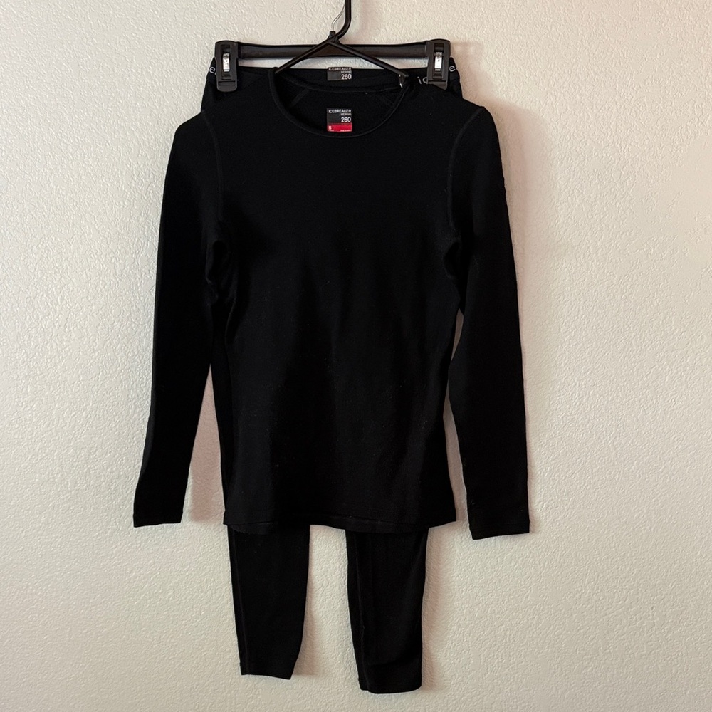 Icebreaker Merino Wool 260 Baselayer Set Black